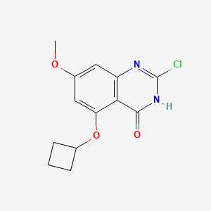 molecular formula C13H13ClN2O3 B3274093 2-chloro-5-cyclobutoxy-7-methoxyquinazolin-4(3H)-one CAS No. 601516-87-4