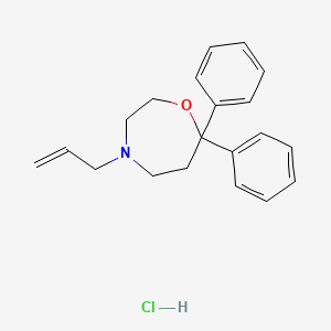 molecular formula C20H24ClNO B3274119 4-Allyl-7,7-diphenyl-1,4-oxazepane hydrochloride CAS No. 60162-94-9