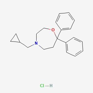 molecular formula C21H26ClNO B3274125 4-(Cyclopropylmethyl)-7,7-diphenyl-1,4-oxazepane hydrochloride CAS No. 60163-06-6