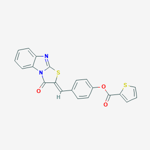 molecular formula C21H12N2O3S2 B327417 4-[(3-oxo[1,3]thiazolo[3,2-a]benzimidazol-2(3H)-ylidene)methyl]phenyl 2-thiophenecarboxylate 