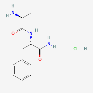 molecular formula C12H18ClN3O2 B3274172 H-Ala-Phe-NH2 HCl CAS No. 60240-16-6