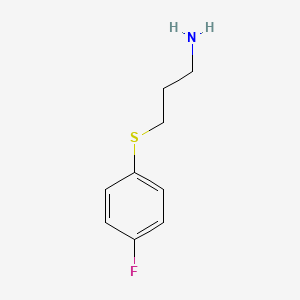 molecular formula C9H12FNS B3274197 1-[(3-Aminopropyl)sulfanyl]-4-fluorobenzene CAS No. 60289-57-8