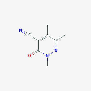 molecular formula C8H9N3O B3274209 2,5,6-Trimethyl-3-oxo-2,3-dihydropyridazine-4-carbonitrile CAS No. 60296-04-0