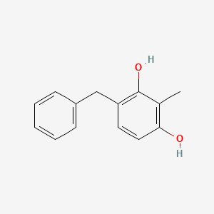 molecular formula C14H14O2 B3274279 4-Benzyl-2-methylbenzene-1,3-diol CAS No. 60453-86-3