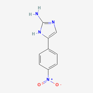 molecular formula C9H8N4O2 B3274287 4-(4-nitrophenyl)-1H-imidazol-2-amine CAS No. 60472-21-1