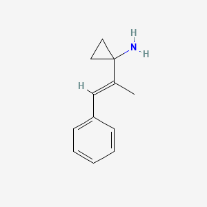 molecular formula C12H15N B3274300 (E)-1-(1-Phenylprop-1-EN-2-YL)cyclopropanamine CAS No. 604800-02-4