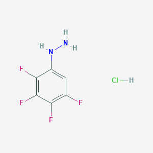 molecular formula C6H5ClF4N2 B3274306 2,3,4,5-Tetrafluorophenylhydrazine hydrochloride CAS No. 60481-37-0