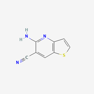 molecular formula C8H5N3S B3274371 5-氨基噻吩并[3,2-b]吡啶-6-腈 CAS No. 60639-44-3