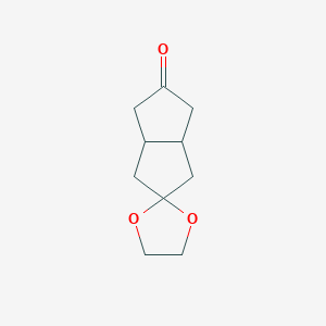 molecular formula C10H14O3 B3274378 Tetrahydro-1'H-spiro[[1,3]dioxolane-2,2'-pentalen]-5'(3'H)-one CAS No. 606492-39-1