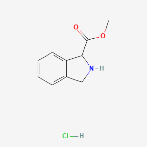 molecular formula C10H12ClNO2 B3274388 Methyl isoindoline-1-carboxylate hydrochloride CAS No. 60651-97-0