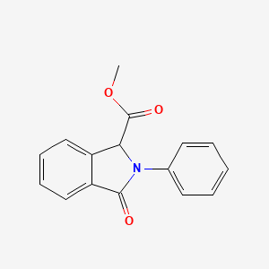 molecular formula C16H13NO3 B3274395 Methyl 3-oxo-2-phenylisoindoline-1-carboxylate CAS No. 60651-98-1