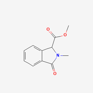 molecular formula C11H11NO3 B3274401 Methyl 2-methyl-3-oxoisoindoline-1-carboxylate CAS No. 60652-04-2