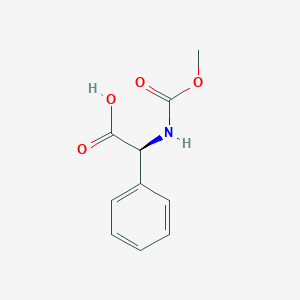 molecular formula C10H11NO4 B3274416 (s)-2-((Methoxycarbonyl)amino)-2-phenylacetic acid CAS No. 60725-19-1