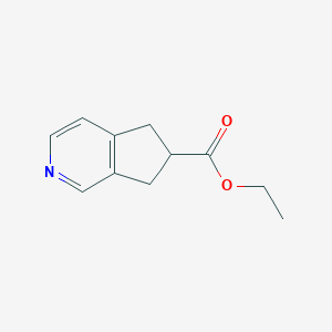 molecular formula C11H13NO2 B3274430 ethyl 6,7-dihydro-5H-cyclopenta[c]pyridine-6-carboxylate CAS No. 607345-41-5