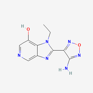 molecular formula C10H10N6O2 B3274437 1H-Imidazo[4,5-c]pyridin-7-ol, 2-(4-amino-1,2,5-oxadiazol-3-yl)-1-ethyl- CAS No. 607373-65-9