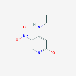 molecular formula C8H11N3O3 B3274438 N-Ethyl-2-methoxy-5-nitropyridin-4-amine CAS No. 607373-90-0