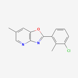 molecular formula C14H11ClN2O B3274456 2-(3-Chloro-2-methylphenyl)-6-methyloxazolo[4,5-b]pyridine CAS No. 60772-60-3