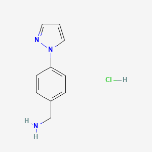 molecular formula C10H12ClN3 B3274484 (4-(1H-Pyrazol-1-yl)phenyl)methanamine hydrochloride CAS No. 608515-41-9