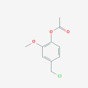 molecular formula C10H11ClO3 B3274546 4-(Chloromethyl)-2-methoxyphenyl acetate CAS No. 60998-35-8