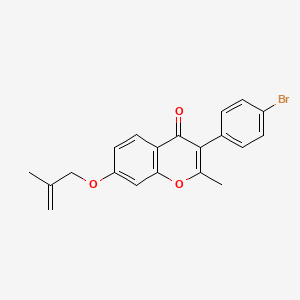 molecular formula C20H17BrO3 B3274574 3-(4-bromophenyl)-2-methyl-7-((2-methylallyl)oxy)-4H-chromen-4-one CAS No. 610762-21-5