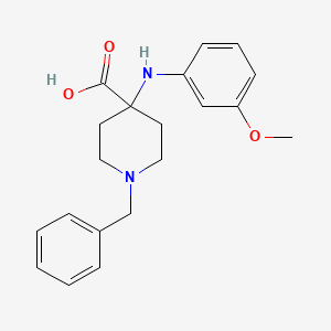 4-Piperidinecarboxylic acid, 4-[(3-methoxyphenyl)amino]-1-(phenylmethyl)-