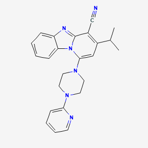 3-(Propan-2-yl)-1-[4-(pyridin-2-yl)piperazin-1-yl]pyrido[1,2-a]benzimidazole-4-carbonitrile