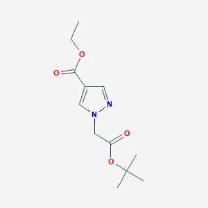 molecular formula C12H18N2O4 B3274624 ethyl 1-(2-tert-butoxy-2-oxoethyl)-1H-pyrazole-4-carboxylate CAS No. 611238-75-6