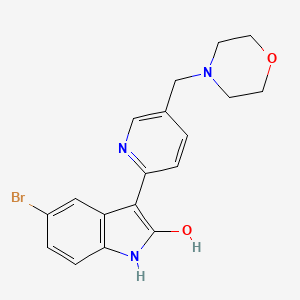 1H-Indol-2-OL, 5-bromo-3-[5-(4-morpholinylmethyl)-2-pyridinyl]-