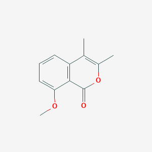 molecular formula C12H12O3 B3274688 8-Methoxy-3,4-dimethyl-1H-isochromen-1-one CAS No. 6125-52-6