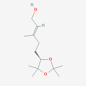 molecular formula C13H24O3 B3274698 (E)-3-methyl-5-[(4S)-2,2,5,5-tetramethyl-1,3-dioxolan-4-yl]pent-2-en-1-ol CAS No. 61262-97-3