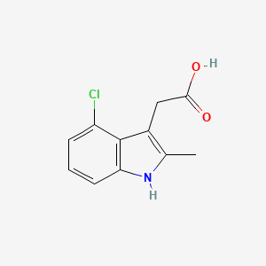 molecular formula C11H10ClNO2 B3274709 2-(4-chloro-2-methyl-1H-indol-3-yl)acetic acid CAS No. 6127-20-4