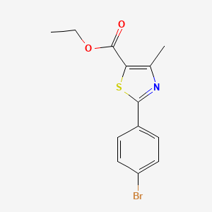 molecular formula C13H12BrNO2S B3274733 2-(4-溴苯基)-4-甲基噻唑-5-甲酸乙酯 CAS No. 61291-89-2