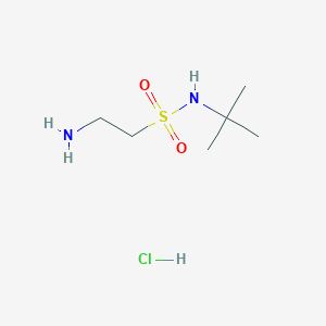 molecular formula C6H17ClN2O2S B3274740 2-amino-N-(tert-butyl)ethanesulfonamide hydrochloride CAS No. 61300-17-2