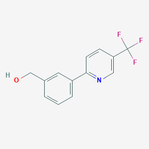 molecular formula C13H10F3NO B3274755 3-(3-(Trifluoromethyl)pyridin-2-YL)benzyl alcohol CAS No. 613240-34-9