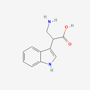 molecular formula C11H12N2O2 B3274767 3-amino-2-(1H-indol-3-yl)propanoic acid CAS No. 61365-19-3