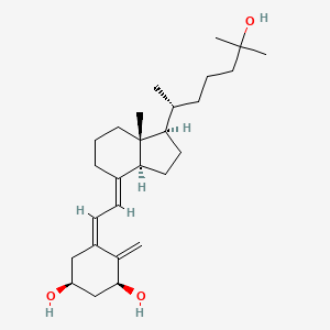molecular formula C27H44O3 B3274801 (1s,3s,5z,7e,14beta,17alpha)-9,10-Secocholesta-5,7,10-Triene-1,3,25-Triol CAS No. 61476-45-7