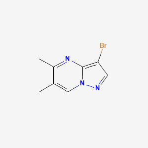 molecular formula C8H8BrN3 B3274841 3-Bromo-5,6-dimethylpyrazolo[1,5-A]pyrimidine CAS No. 61552-57-6
