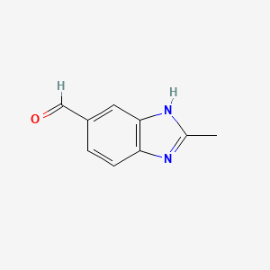 molecular formula C9H8N2O B3274857 2-methyl-1H-benzo[d]imidazole-5-carbaldehyde CAS No. 61587-91-5