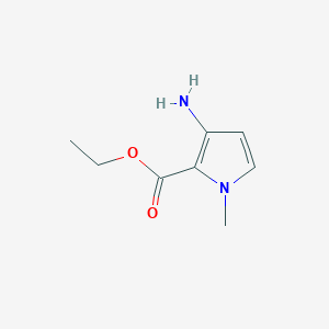 molecular formula C8H12N2O2 B3274872 Ethyl 3-amino-1-methyl-1H-pyrrole-2-carboxylate CAS No. 616225-05-9