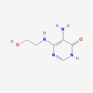molecular formula C6H10N4O2 B3274894 5-Amino-6-((2-hydroxyethyl)amino)pyrimidin-4(3H)-one CAS No. 61667-19-4