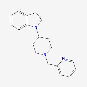 molecular formula C19H23N3 B3274900 1-(1-(Pyridin-2-ylmethyl)piperidin-4-yl)indoline CAS No. 616898-68-1