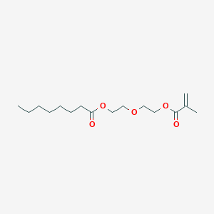 molecular formula C16H28O5 B3274911 Octanoic acid, 2-[2-[(2-methyl-1-oxo-2-propenyl)oxy]ethoxy]ethyl ester CAS No. 61708-54-1