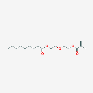 molecular formula C17H30O5 B3274916 Nonanoic acid, 2-[2-[(2-methyl-1-oxo-2-propenyl)oxy]ethoxy]ethyl ester CAS No. 61708-55-2