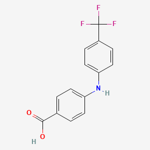 molecular formula C14H10F3NO2 B3274926 4-((4-(Trifluoromethyl)phenyl)amino)benzoic acid CAS No. 617245-73-5