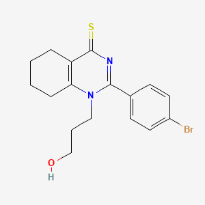 2-(4-bromophenyl)-1-(3-hydroxypropyl)-5,6,7,8-tetrahydroquinazoline-4(1H)-thione