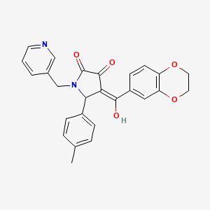 4-(2,3-dihydro-1,4-benzodioxine-6-carbonyl)-3-hydroxy-5-(4-methylphenyl)-1-[(pyridin-3-yl)methyl]-2,5-dihydro-1H-pyrrol-2-one