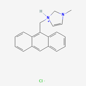 1-[(Anthracen-9-YL)methyl]-3-methyl-2,3-dihydro-1H-imidazol-1-ium chloride