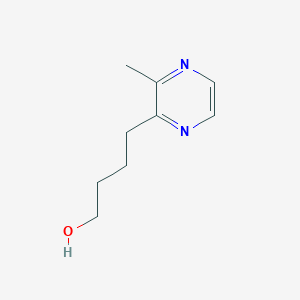 molecular formula C9H14N2O B3275037 4-(3-Methylpyrazin-2-YL)butan-1-OL CAS No. 61892-91-9