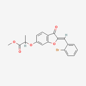 (Z)-methyl 2-((2-(2-bromobenzylidene)-3-oxo-2,3-dihydrobenzofuran-6-yl)oxy)propanoate