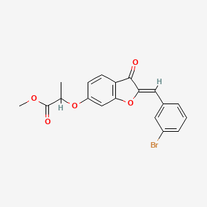 (Z)-methyl 2-((2-(3-bromobenzylidene)-3-oxo-2,3-dihydrobenzofuran-6-yl)oxy)propanoate